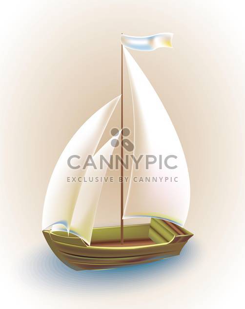 old ship with sails vector illustration - vector gratuit #134955 