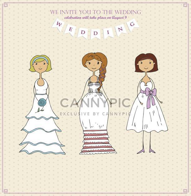 wedding day holiday invitation card background - vector #135015 gratis