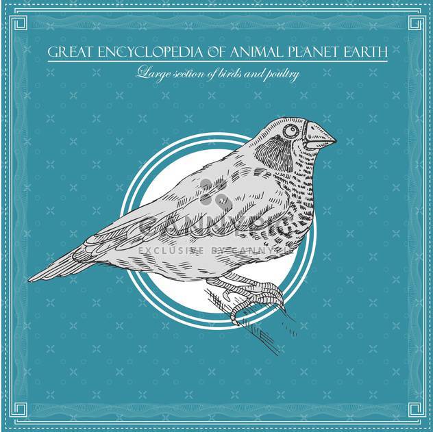 bird illustration in great encyclopedia of animal - vector gratuit #135025 