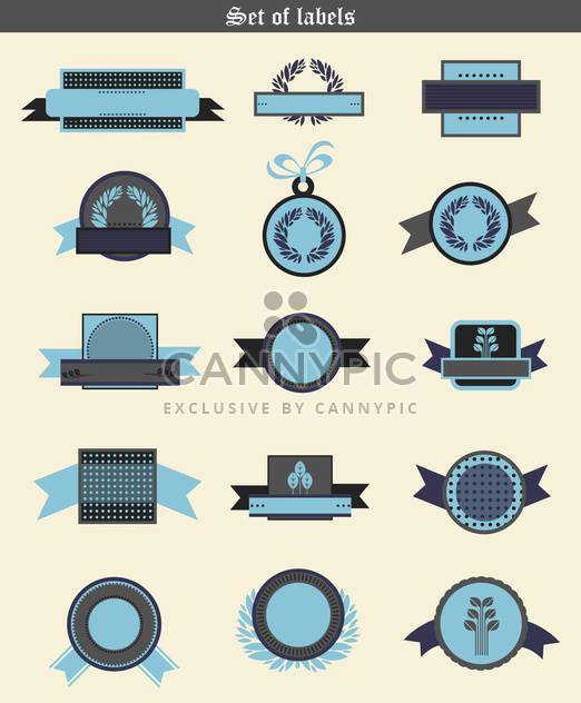 wheat labels and badges in retro elements - vector gratuit #135085 