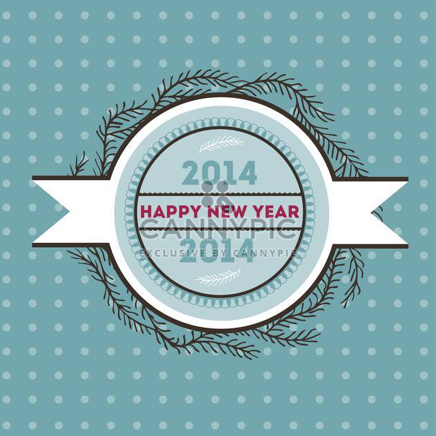 Happy new 2014 year vector card - vector gratuit #135305 