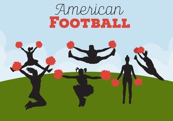 Football Cheerleading Backgrounds - vector gratuit #139075 