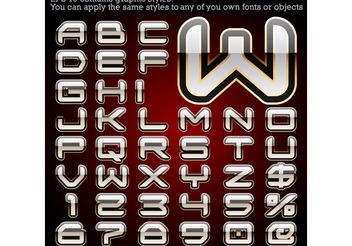 Free vector alphabet with graphic styles - бесплатный vector #139445