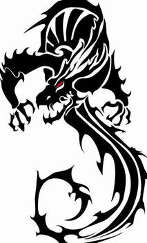 Black Vector Dragon - Free vector #139575