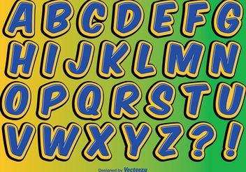 Comic Style Alphabet Set - vector gratuit #139845 