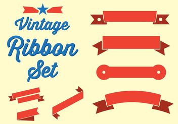 Vintage Ribbon Set - vector gratuit #140745 