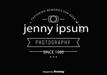 Vintage Style Photographer Logo Template - Free vector #141045