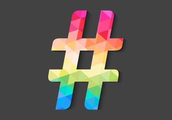 Free Geometric Hashtag Vector Icon - vector gratuit #141055 
