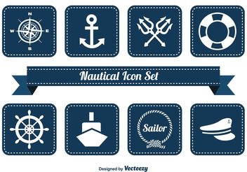Nautical Icon Set - vector gratuit #141105 