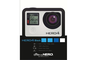 GoPRO Camera Vector Hero4 Black - vector #141845 gratis