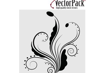 Floral Ornament Vector with Swirls - Free vector #142905