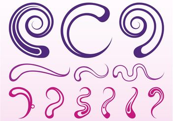 Abstract Swirls And Scrolls - Free vector #143385