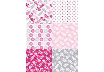 Valentine Floral Pattern Set - бесплатный vector #143615
