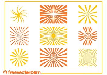 Starburst Patterns Graphics - Free vector #143805