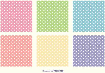 Polka Dot Pattern Set - vector gratuit #144085 