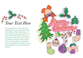 Free Vector Christmas Greeting Card - Free vector #145025