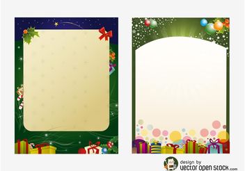 Christmas Poster Templates - Free vector #145035