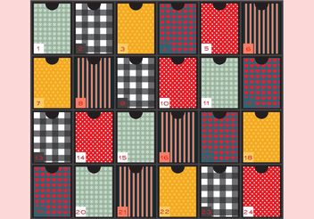 Patterned Advent Calendar - Free vector #145065