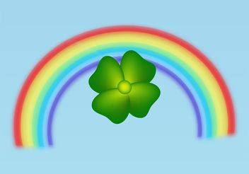 Clover And Rainbow - Kostenloses vector #145985
