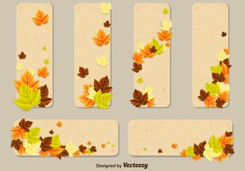 Autumn Leaves Vector Card Templates - Kostenloses vector #146545