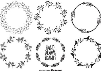 Cute Hand Drawn Style Frames - Free vector #146655