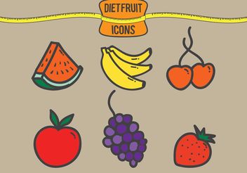 Diet Fruit Vectors - Free vector #146935