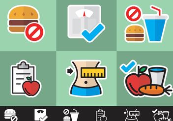 Diet Minimal Icons Vector Free - Free vector #147505