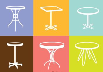White Table Icons Vector - vector gratuit #147695 