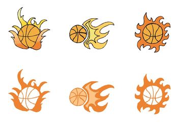 Free Basketball on Fire Vector Series - Kostenloses vector #148095