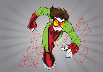 Superhero Cartoon - бесплатный vector #148695
