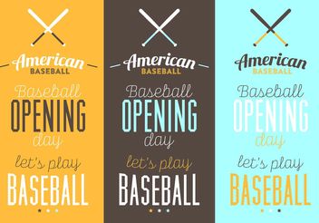 Baseball Typographic Posters - Free vector #148735