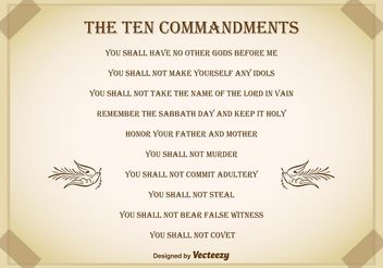 Ten Commandments Background - vector #149665 gratis