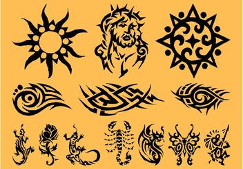 Tattoos Graphics Set - vector gratuit #149915 
