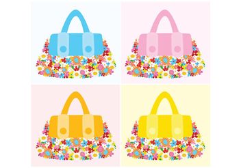 Fashion Accessories Flower Bags - vector gratuit #150535 