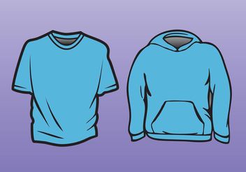 T-Shirt Sweatshirt Template - vector #151335 gratis