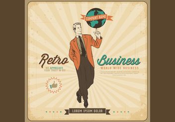 Free Vector Retro Business Poster - Free vector #151715