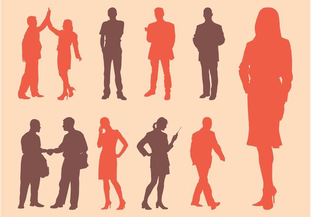 Vector Business Silhouettes - Free vector #151775