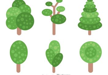 Simple Tree With Leaves Vectors - vector gratuit #152785 