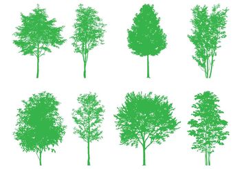 Tree Silhouettes Set - Free vector #152895