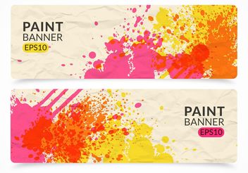 Free Paint Vector Banner Set - vector gratuit #155095 