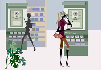 Shopping Women Graphics - vector gratuit #156135 