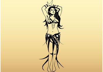 Sexy Belly Dancer - vector gratuit #156255 