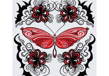 Free Vector Butterfly Pattern - Free vector #156905