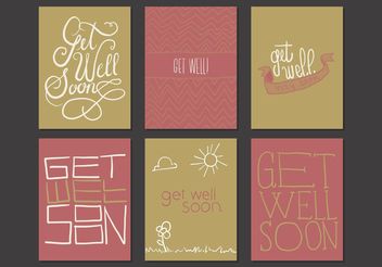 Get Well Soon Cards Free Vector - Free vector #156985