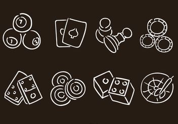 Hand Drawn Gaming Vector Icons - vector gratuit #157215 