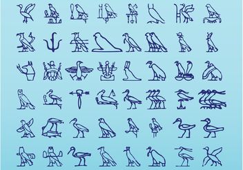 Egyptian Hieroglyphs Graphics - Free vector #157725