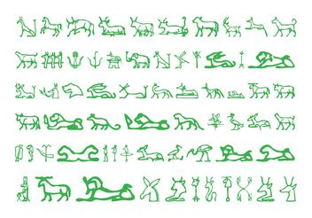 Egyptian Hieroglyphs Pack - vector gratuit #157735 