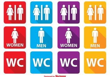 Restroom Icons - Free vector #158195