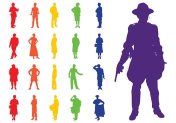 Professions Silhouettes Set - Free vector #158275