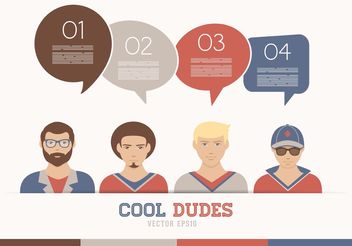 Free Vector Cool Dudes Avatars - Free vector #158305